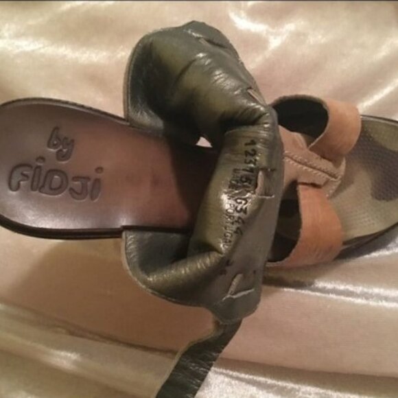 Leather & Suede Fidji Sandals Size 36 - Picture 3 of 4